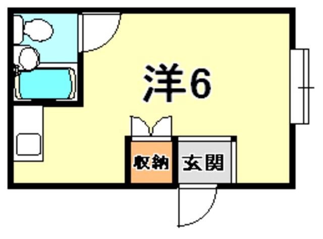 下川マンション(ワンルーム/3階)の間取り写真