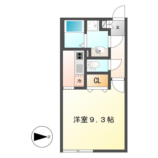 BRANCHE金山(ワンルーム/2階)の間取り写真