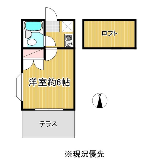 ビューハイツ(1K/1階)の間取り写真