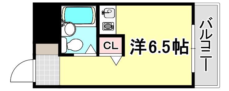 リアライズ本山(ワンルーム/2階)の間取り写真