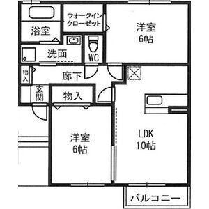 メディエートプラザ守谷百合ヶ丘(2LDK/1階)の間取り写真