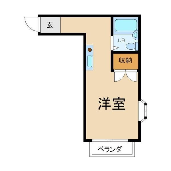 エルカーサ津田(ワンルーム/3階)の間取り写真
