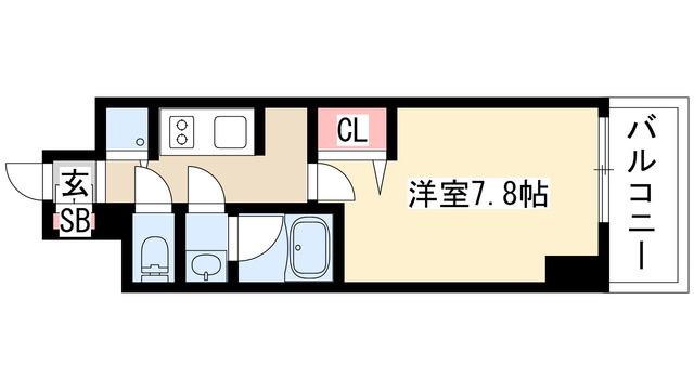セイワパレス丸の内駅前プレミア(1K/8階)の間取り写真