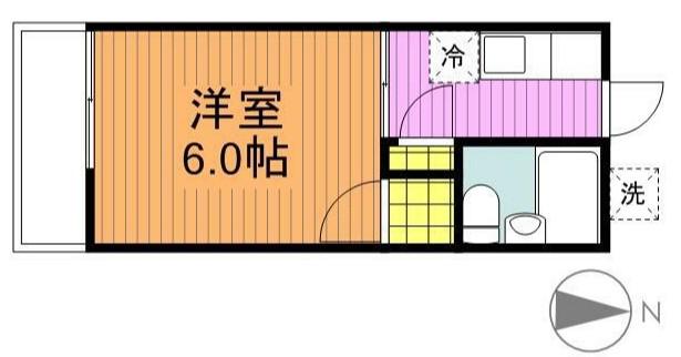 クレール国分寺(ワンルーム/4階)の間取り写真