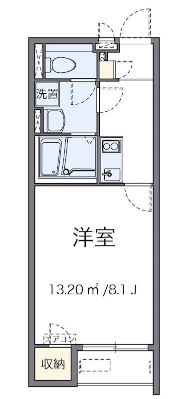 TDレジデンス(ワンルーム/1階)の間取り写真
