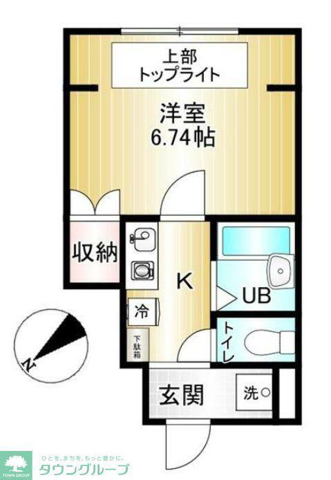 フレール阿佐ヶ谷(1K/1階)の間取り写真