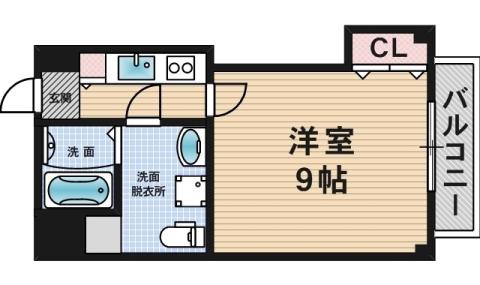 フォーラム西宮平松町(1K/3階)の間取り写真