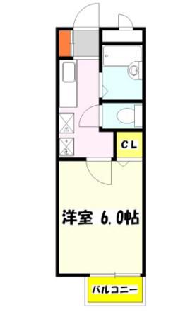 メイフェアオオノ(1K/1階)の間取り写真