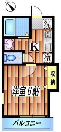 SUNMALL・K(1K/3階)の間取り写真