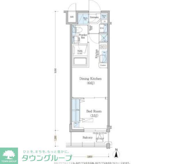 アーバネックス深川住吉(1DK/5階)の間取り写真