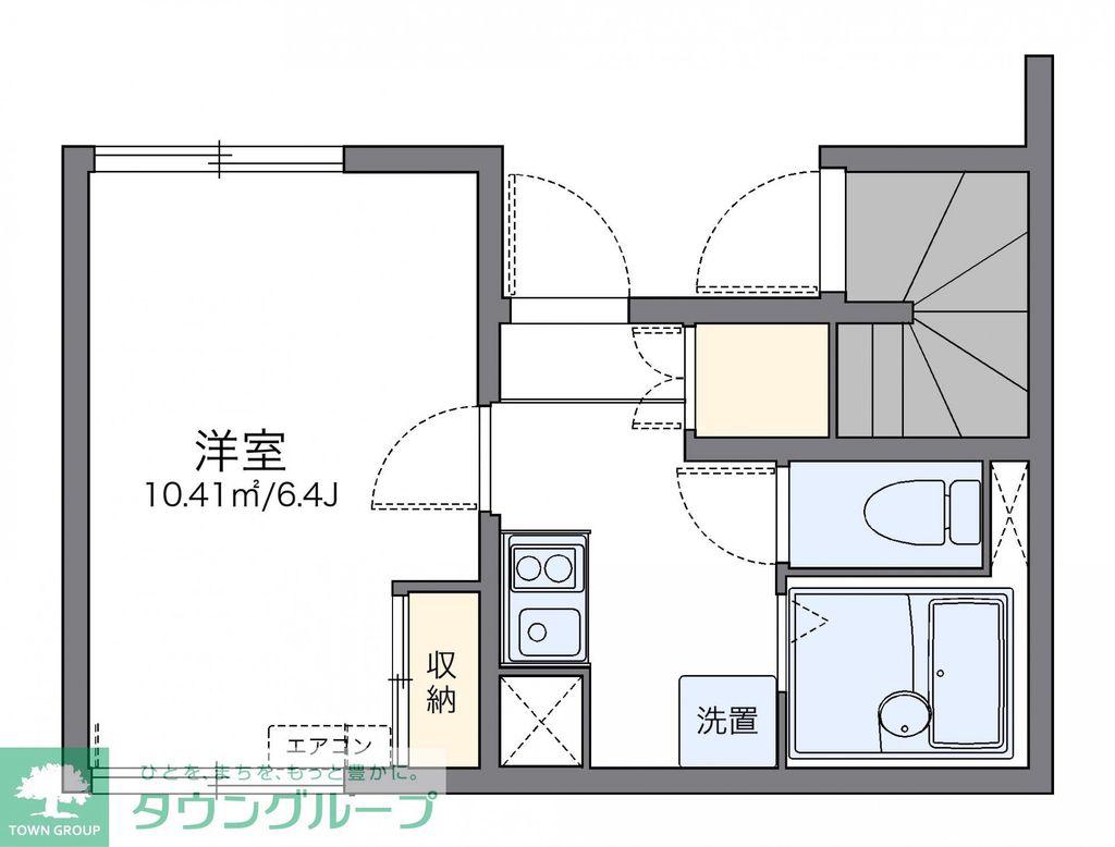 レオネクスト本厚木(1K/1階)の間取り写真