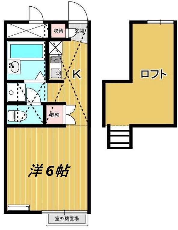 DOMAINE弥千代(1K/1階)の間取り写真