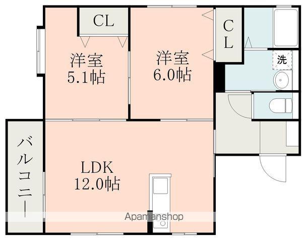 グラン・ナチュール(2LDK/1階)の間取り写真