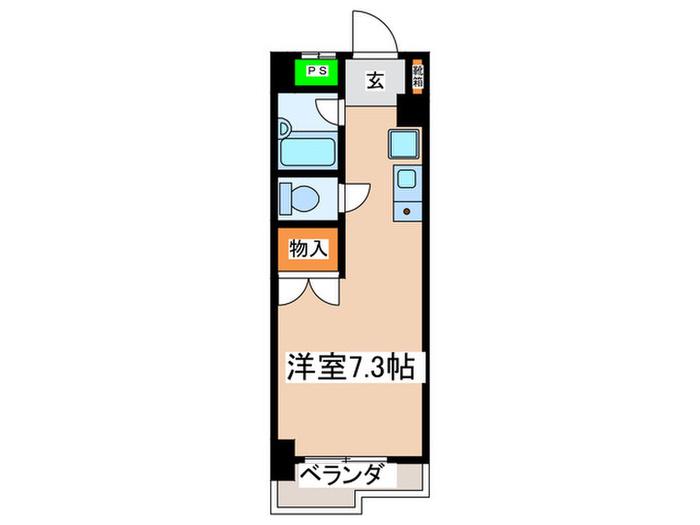 ヴェルアージュ座間(ワンルーム/2階)の間取り写真