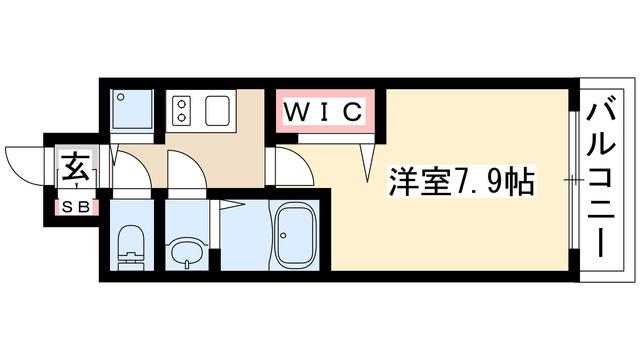 プレサンスジェネ千種内山(1K/3階)の間取り写真