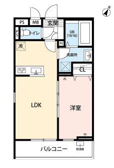 リコルテ志茂(1LDK/3階)の間取り写真