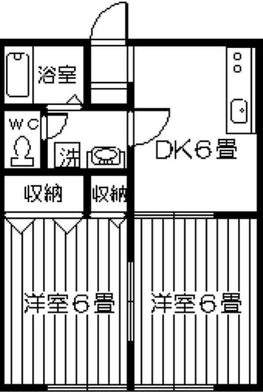 ナチュール清和(2DK/1階)の間取り写真