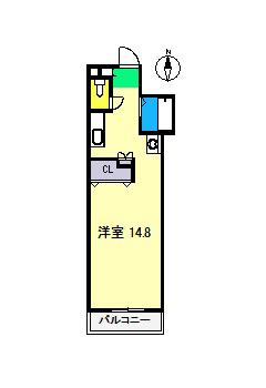 メゾンレーヴ(ワンルーム/1階)の間取り写真