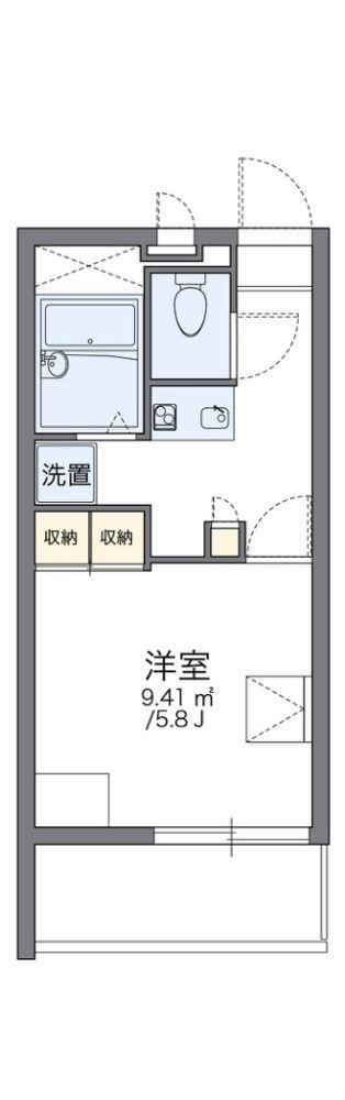 レオパレスレインボー(1K/3階)の間取り写真