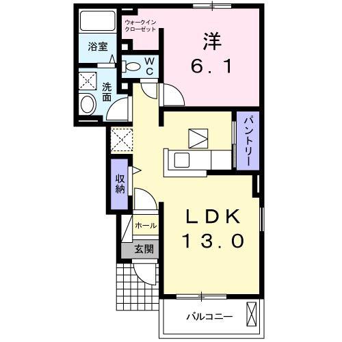 レジデンスN(1LDK/1階)の間取り写真