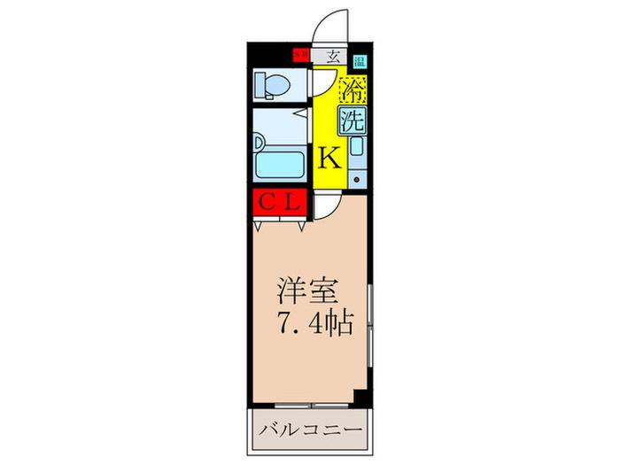 亀井マンション(1K/3階)の間取り写真