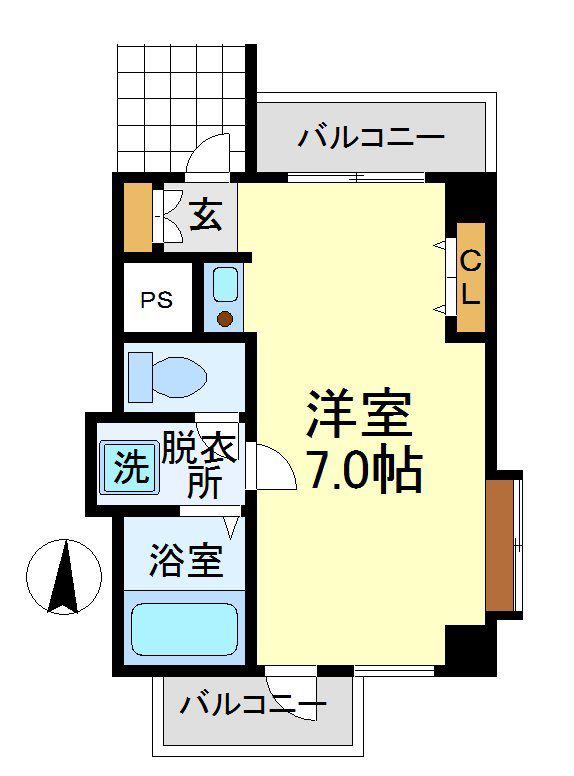 SBフラッツ(1K/2階)の間取り写真