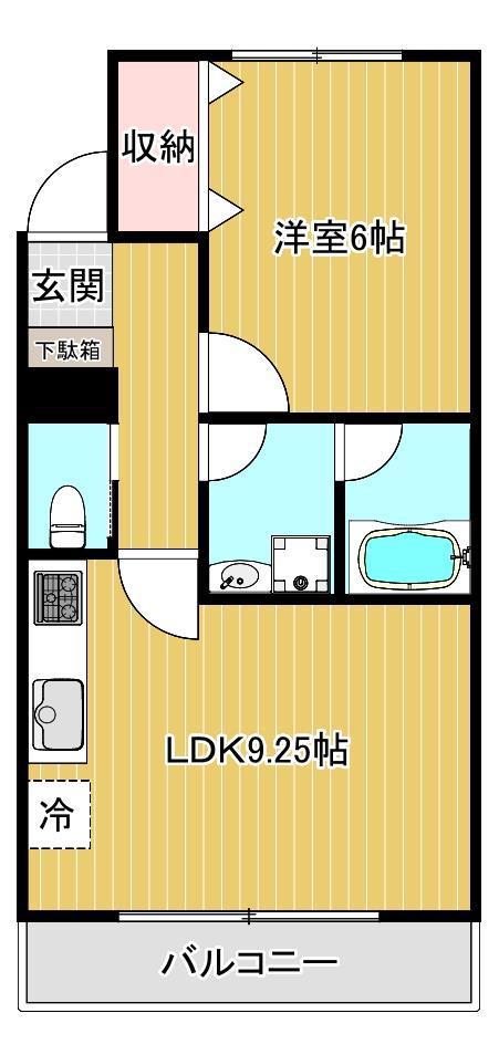 フローレンス(1LDK/2階)の間取り写真