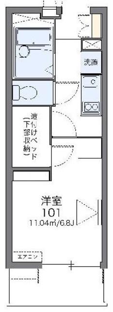 レオパレスマ メゾンC(1K/1階)の間取り写真