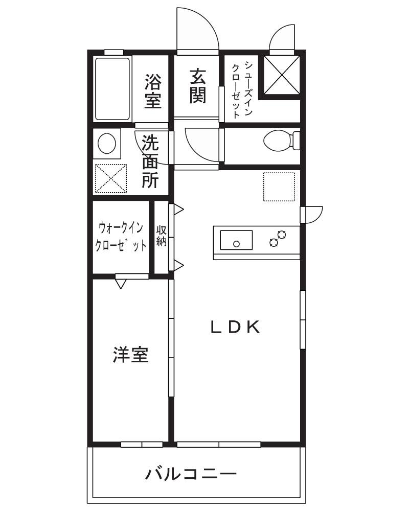 RISENEST(1LDK/2階)の間取り写真