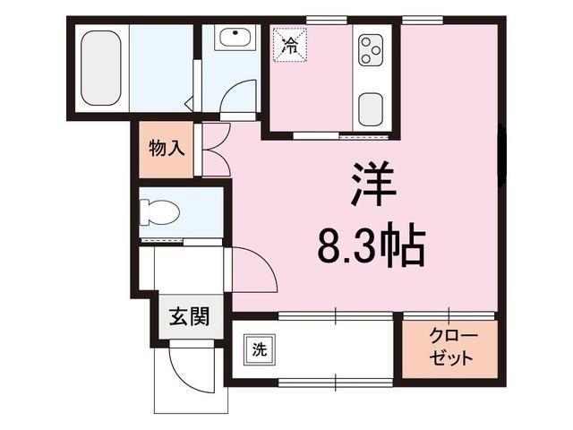 サウスERN BREEZEII(1K/1階)の間取り写真
