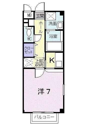 プロムナードひばり(1K/2階)の間取り写真
