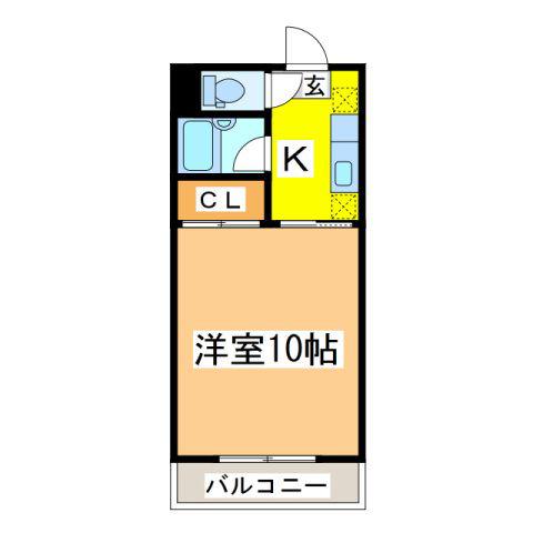 アメニティゾーン(1K/1階)の間取り写真