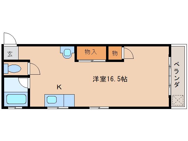 フォレスト新ノ口(ワンルーム/3階)の間取り写真