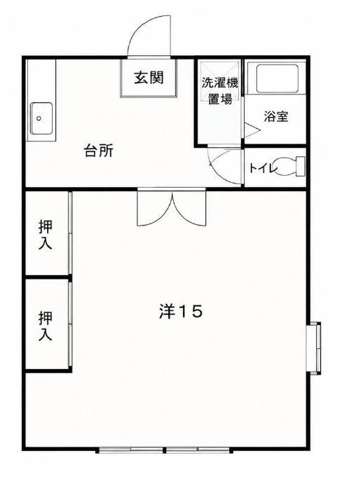 シモンソシエ(1DK/1階)の間取り写真