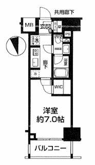 クレヴィア赤羽ステーションテラス(1K/11階)の間取り写真