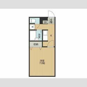 アムール市川(1K/2階)の間取り写真