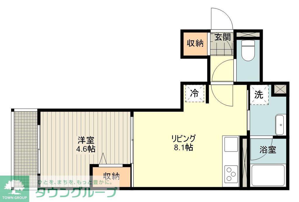 プレステージコート三鷹(1LDK/2階)の間取り写真