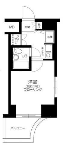 藤和シティコープ新小岩II(1K/2階)の間取り写真