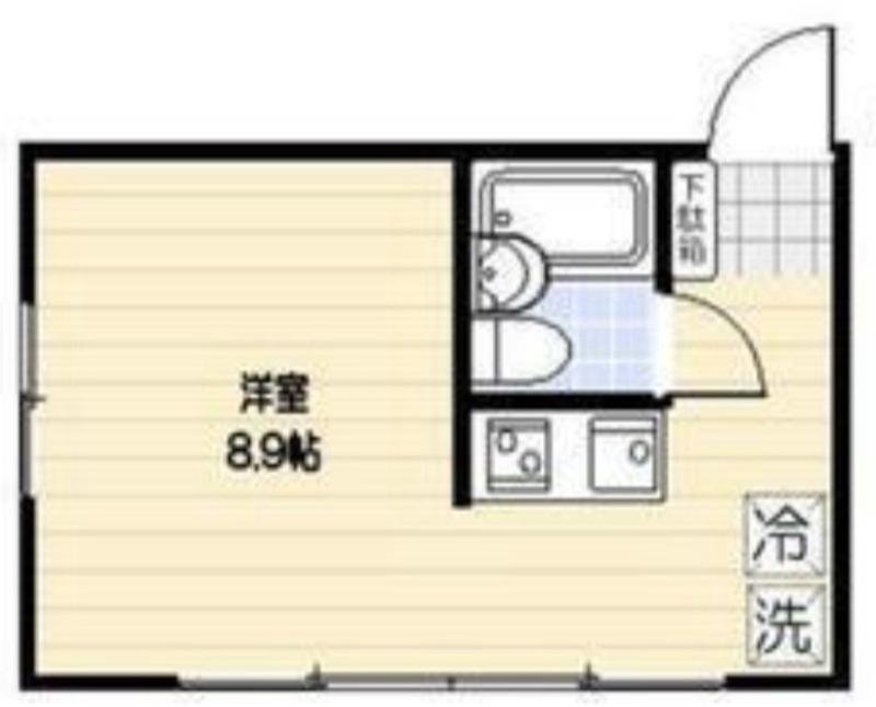 星野コーポ(ワンルーム/2階)の間取り写真