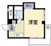 クロノス新狭山(ワンルーム/4階)の間取り写真