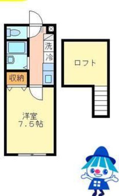 CITTA PORTE(1K/2階)の間取り写真