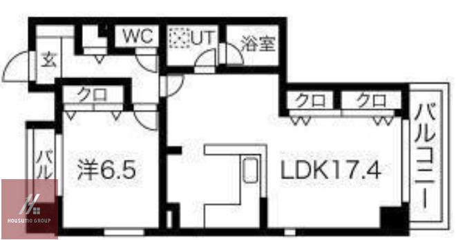 アクアスイート新大阪(1LDK/10階)の間取り写真