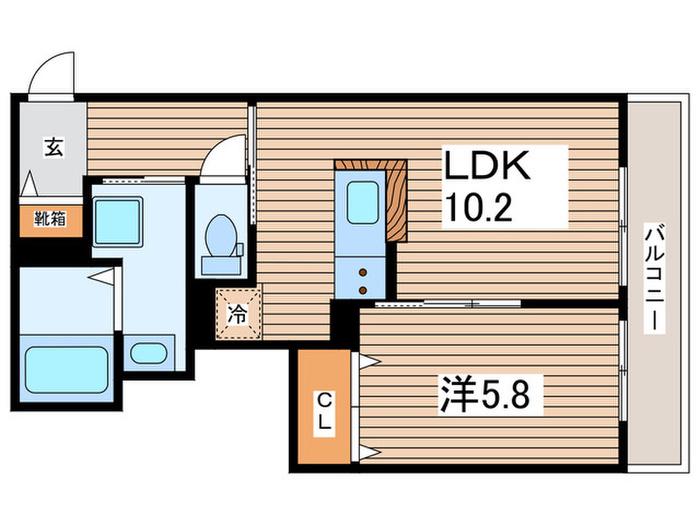 デイアSTIII(1LDK/1階)の間取り写真