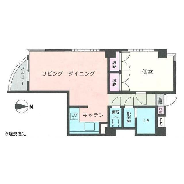 シーズ藤沢善行(1LDK/2階)の間取り写真