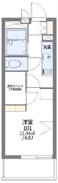 レオパレスサニーハイツ(1K/2階)の間取り写真