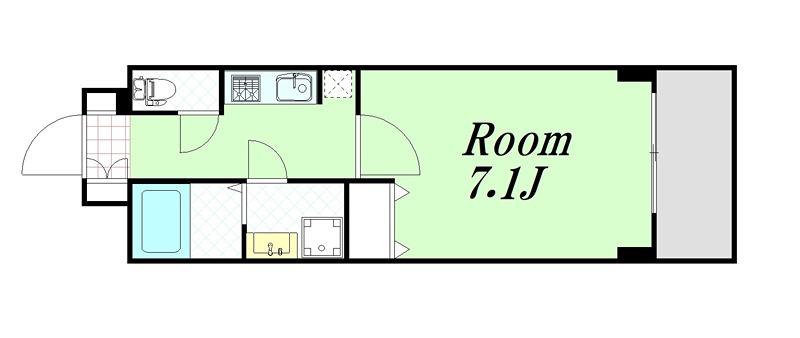 S-RESIDENCE HOMMACHIMARKS(1K/6階)の間取り写真