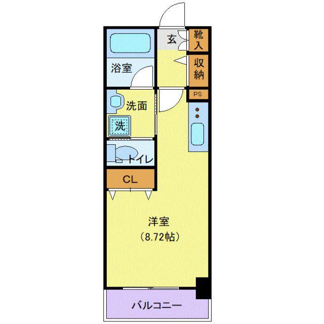 ルミエール日泉(ワンルーム/6階)の間取り写真