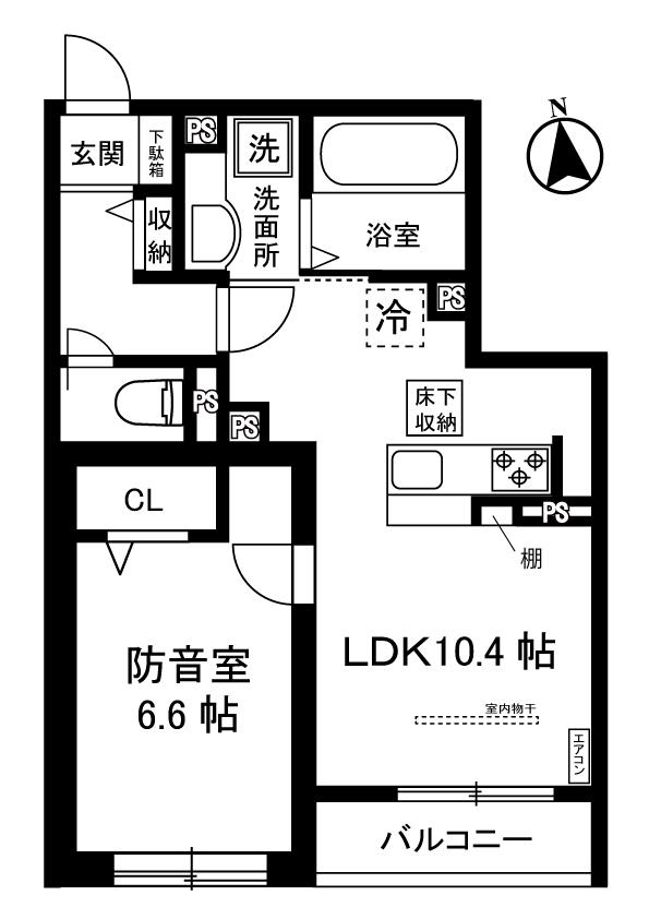 ベル・ルワン(1LDK/1階)の間取り写真