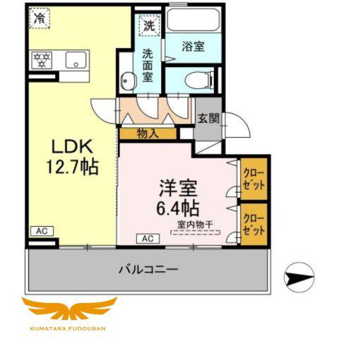 ヴェルドミール蓮台寺(1LDK/3階)の間取り写真