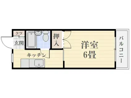 真辺ビル(1K/3階)の間取り写真